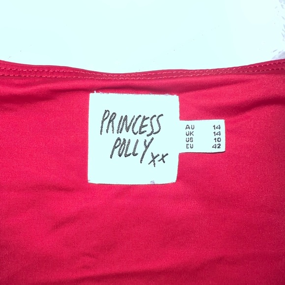 Princess Polly Back In Time Top Red - Picture 3 of 4